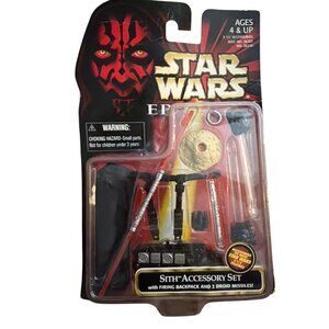 Star Wars Episode 1 Sith Accessory Set With Firing Backpack & Droid Missiles By